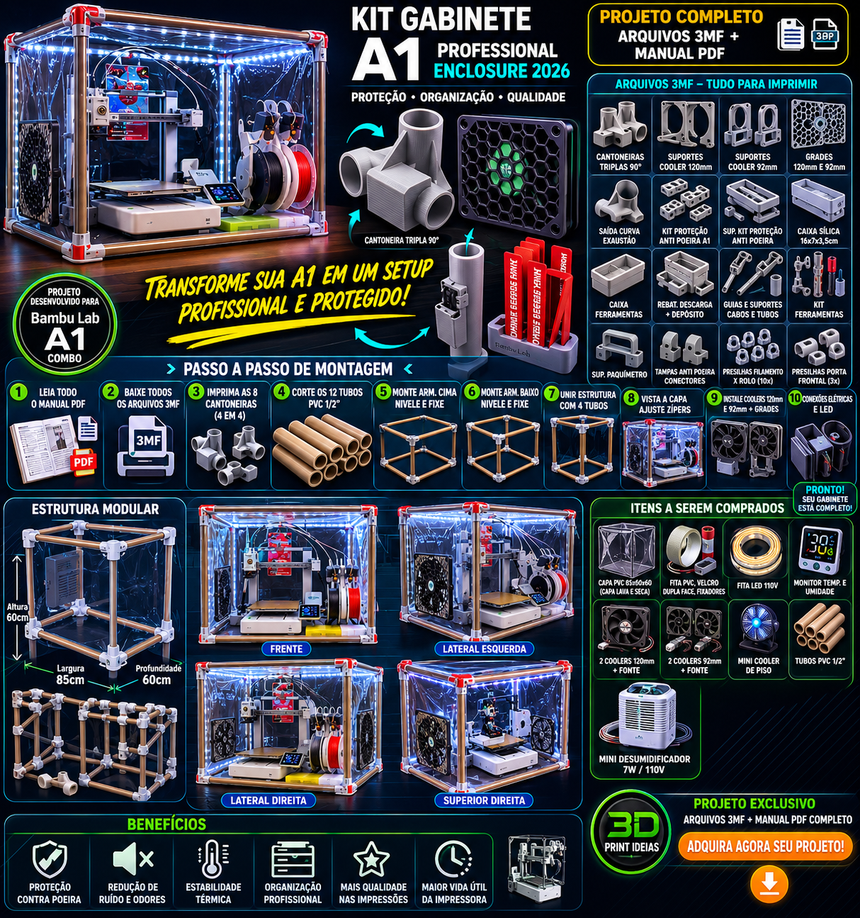Gabinete A1 — Construa você mesmo