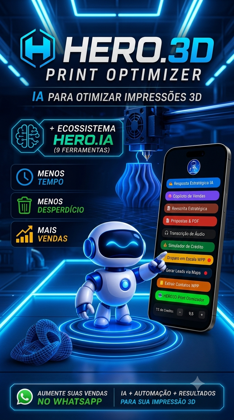 HERO 3D Print Ideias, modelagem e impressão 3D