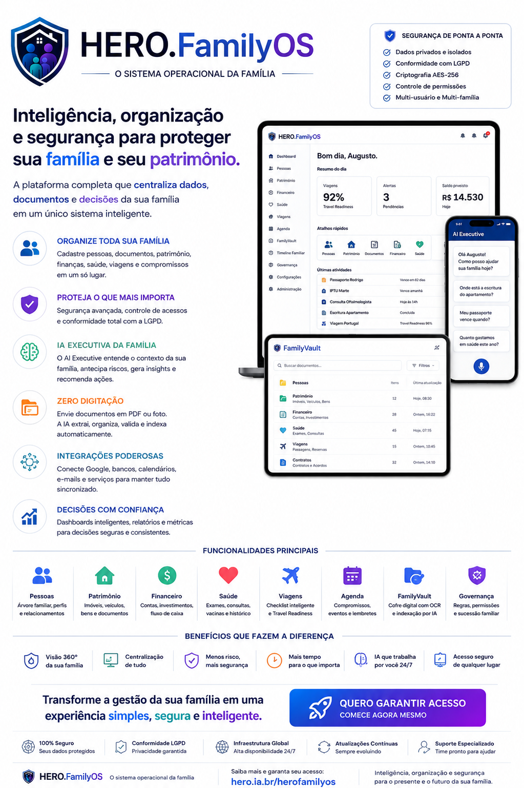 HERO FamilyOS, inteligência artificial para organização e conexão familiar